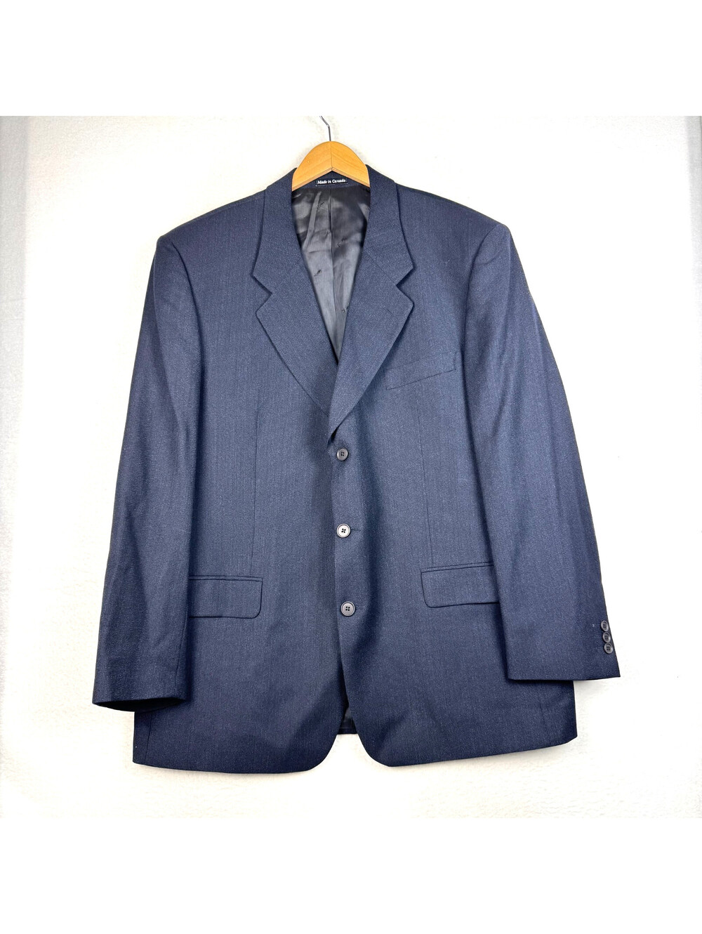 Yves Saint Laurent YSL Mens Navy Blue 3 Button Suit Blazer Sport Coat Size ~50 L